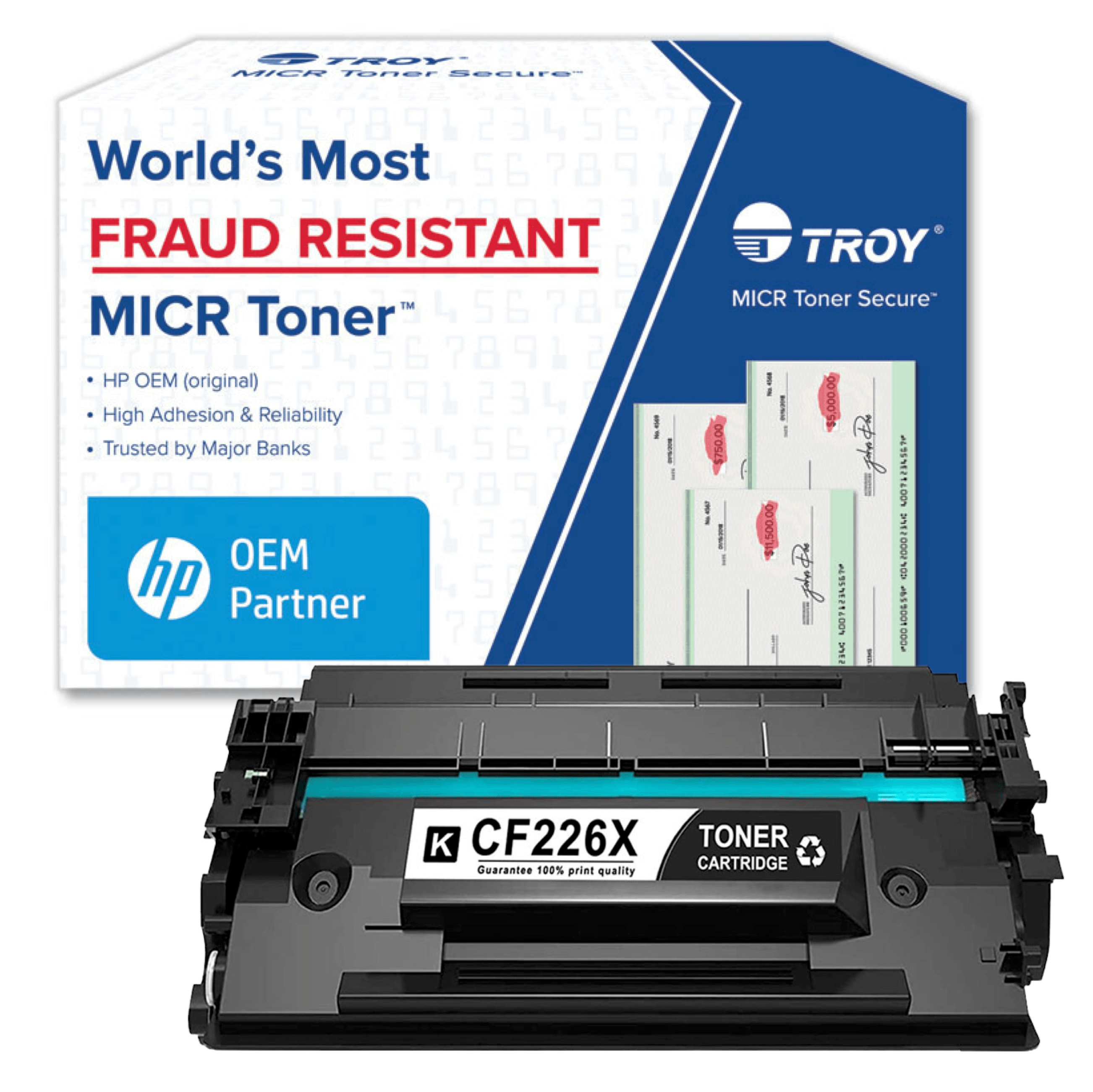Troy 0281576001 MICR Toner Cartridge HP 26X CF226X Black 9K - TonerParts